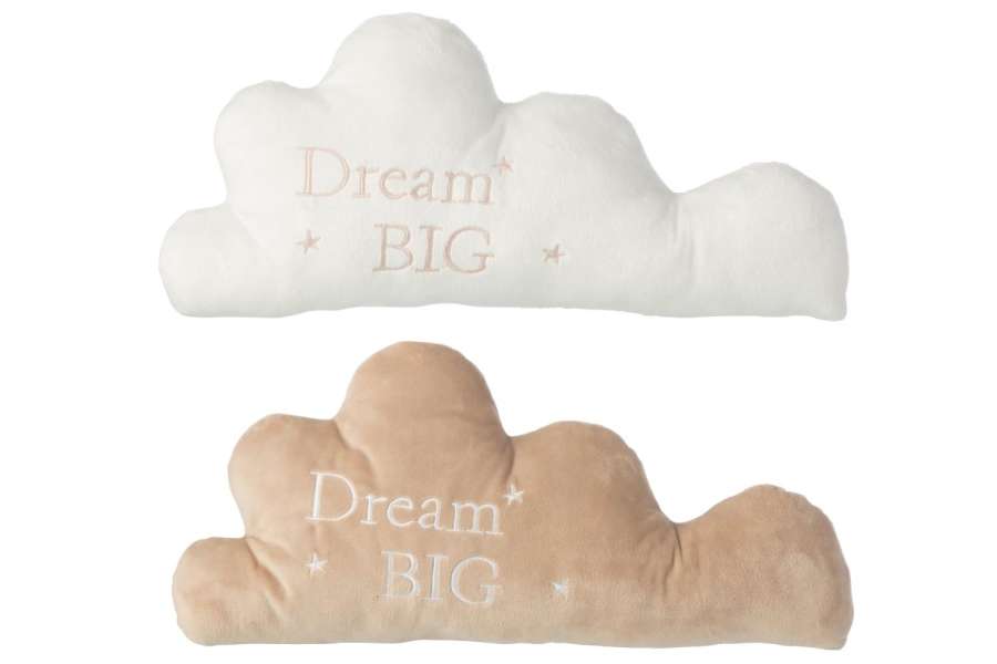 CLOUD POLYESTER WHITE/BEIGE ASSORTMENT OF 2