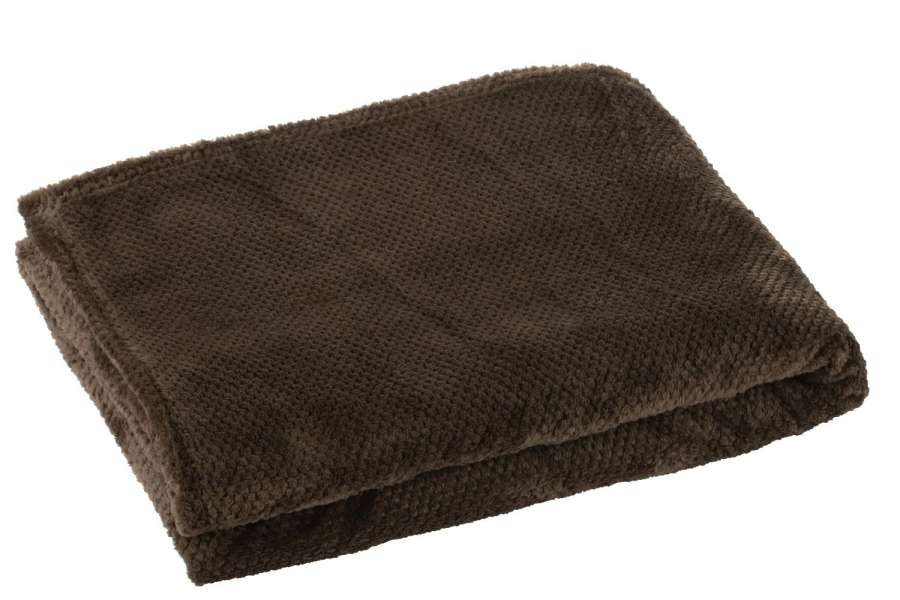 BLANKET SNUGGLE POLYESTER DARK BROWN