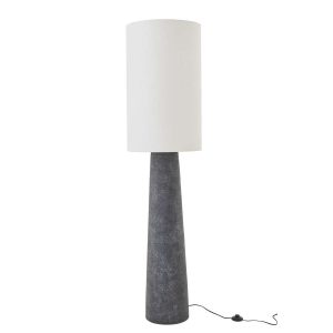 FLOOR LAMP AVA FIBREGLASS BLACK/WHITE LARGE