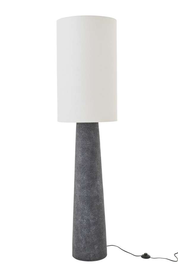 FLOOR LAMP AVA FIBREGLASS BLACK/WHITE LARGE