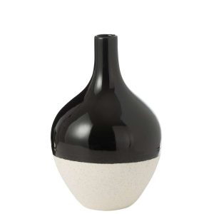 VASE IVA PORCELAIN BLACK/WHITE LARGE