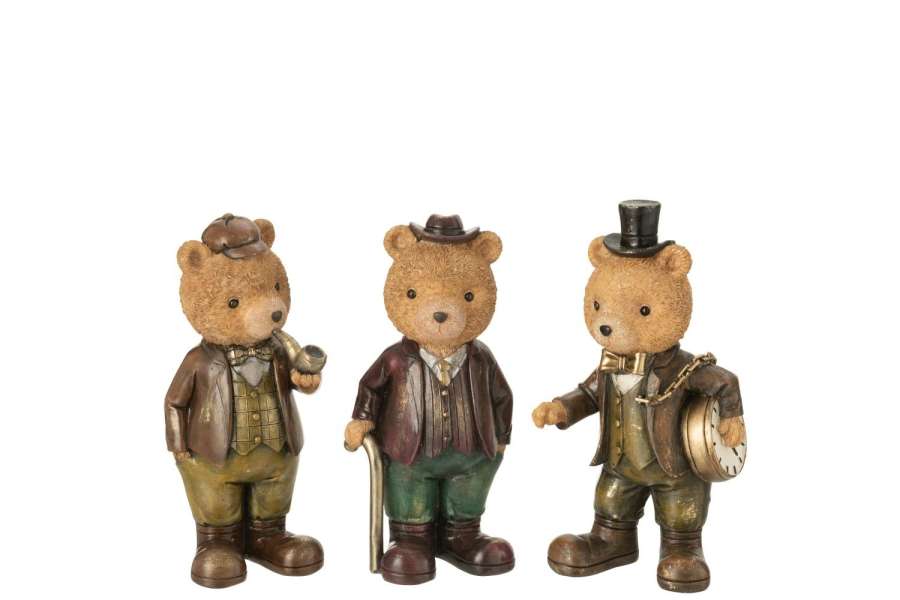 BEAR CLOTHES STONE MULTICOLORED SMALL ASSORTMENT OF 3