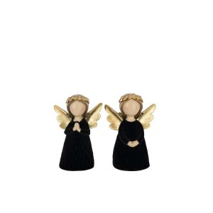 ANGEL VELVET POLYRESIN BLACK MEDIUM ASSORTMENT OF 2