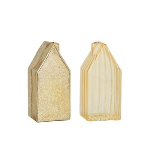 HOUSE GLASS GOLD COLORED LARGE ASSORTMENT OF 2