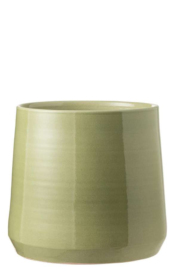 FLOWERPOT ROUND CERAMIC GREEN XLARGE