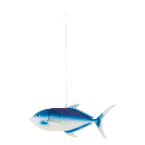 FISH LONG HANGING IRON BLUE/WHITE
