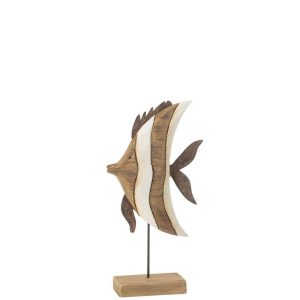 FISH STRIPED ON STAND PAULOWNIA WOOD SMALL