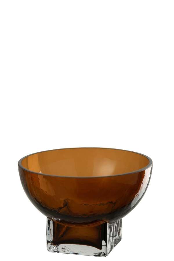 VASE CAROL GLASS BROWN SMALL