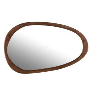 MIRROR IRREGULAR MANGO WOOD DARK BROWN LARGE