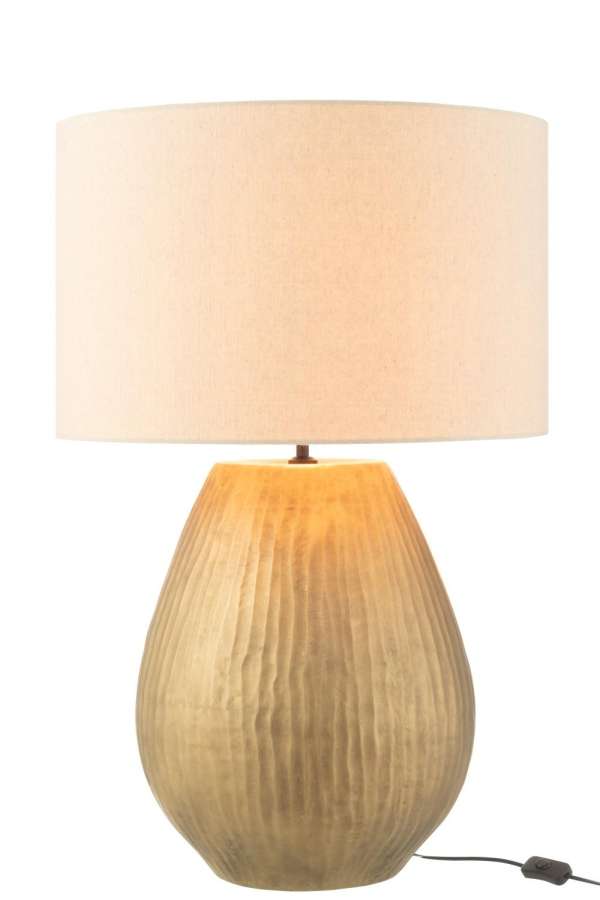 LAMP+SHADE NEBU ROUND CERAMIC GOLD LARGE