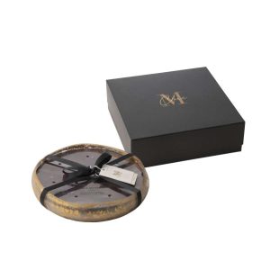 SCENTED CANDLE M-CHIC GLASS GOLD/BLACK LARGE-40H