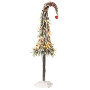 XMAS TREE HAT+LED ARTIFICIAL SNOW GREEN/RED LARGE