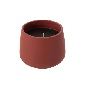 OUTDOOR CANDLE CYRA CEMENT RED LARGE-48  HOURS