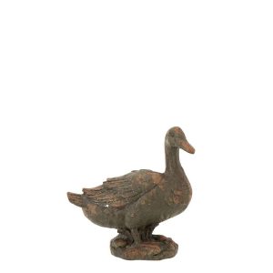 DUCK SITTING ANTIQUE OUTDOOR MAGNESIUM DARK GREEN