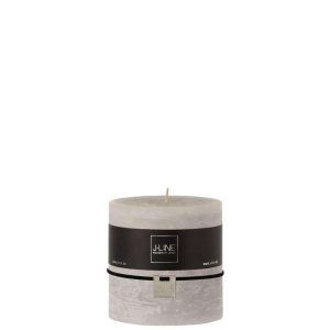 CYLINDER CANDLE  LIGHT GREY64H