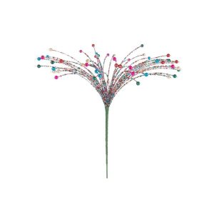 DECORATIVE BRANCH IRON/BEADS MULTICOLORED
