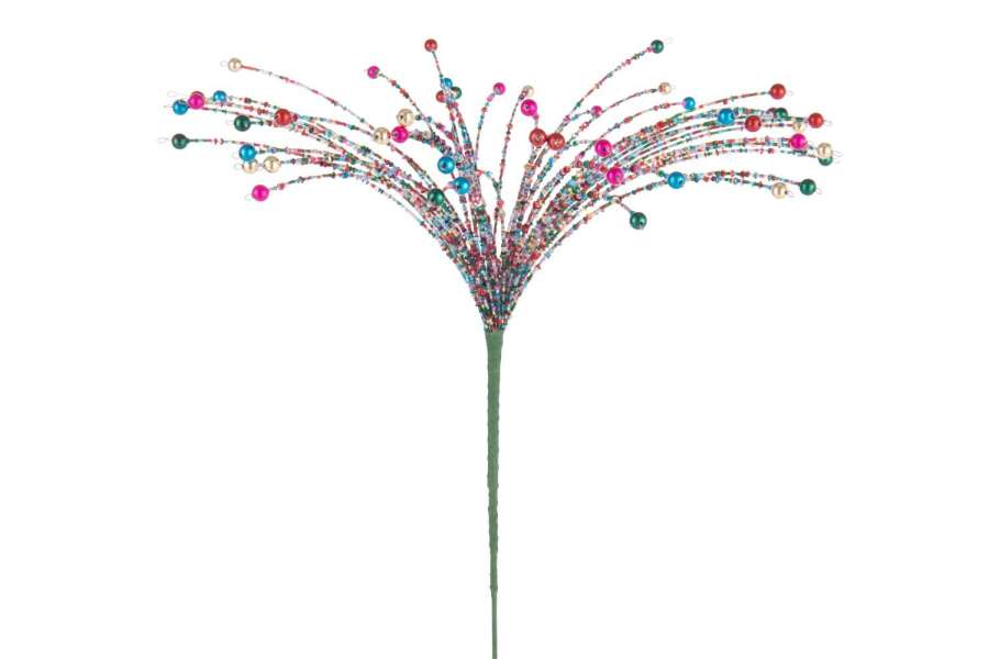 DECORATIVE BRANCH IRON/BEADS MULTICOLORED