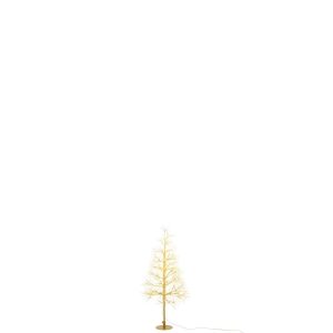 TREE LED WARM WHITE LIGHTS IRON GOLD COLORED SMALL