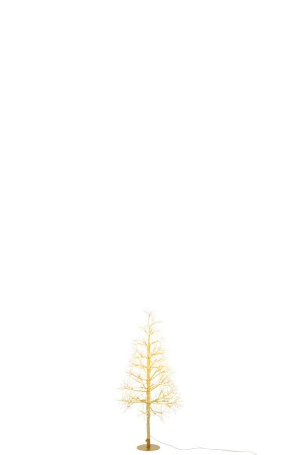 TREE LED WARM WHITE LIGHTS IRON GOLD COLORED SMALL