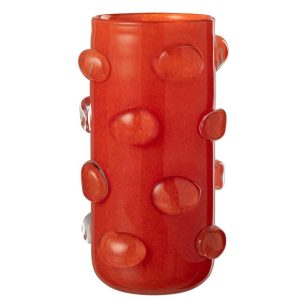 VASE ARUNA GLASS RED LARGE