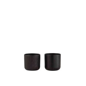 FLOWERPOT GEN CERAMIC BLACK EXTRA SMALL ASSORTMENT OF 2