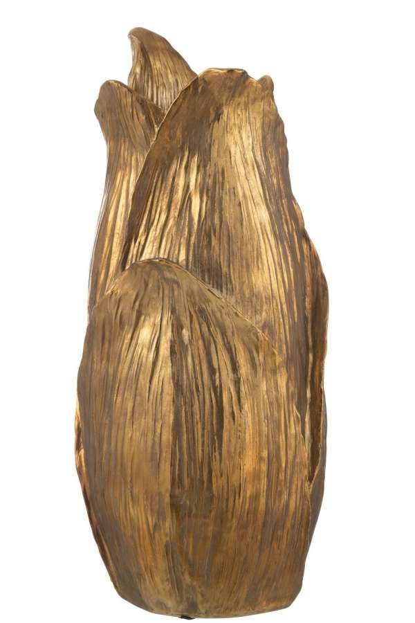 VASE NEBU PETALS POLY GOLD LARGE