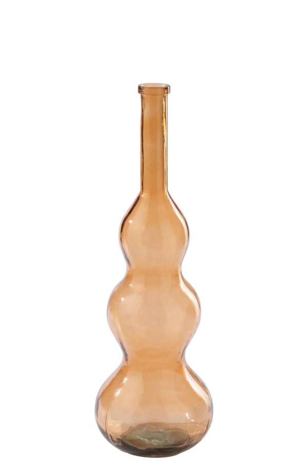 FLOOR VASE  GLASS ORANGE