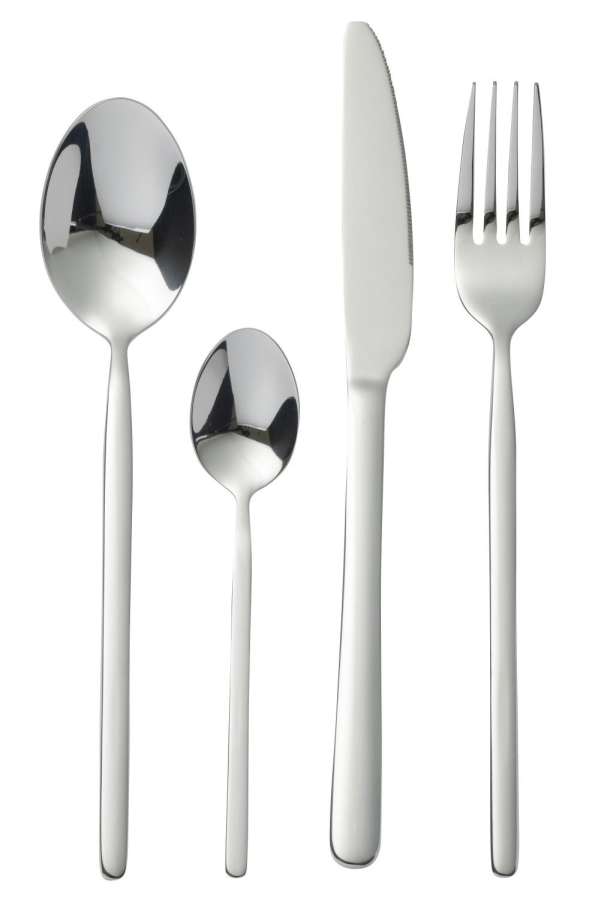 BOX CUTLERY B 24 PIECES STAINLESS STEEL SHINY SILVER