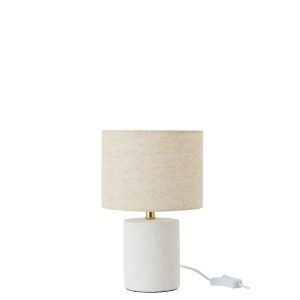TABLE LAMP PIERRE CERAMIC WHITE/ECRU SMALL