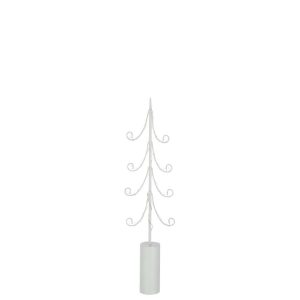 TREE LED CYLINDER BASE  IRON WHITE MEDIUM