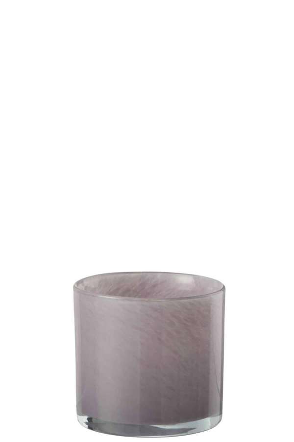 TEALIGHT HOLDER JADE LIGHT PURPLE SMALL