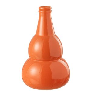 VASE COCOON GLASS ORANGE