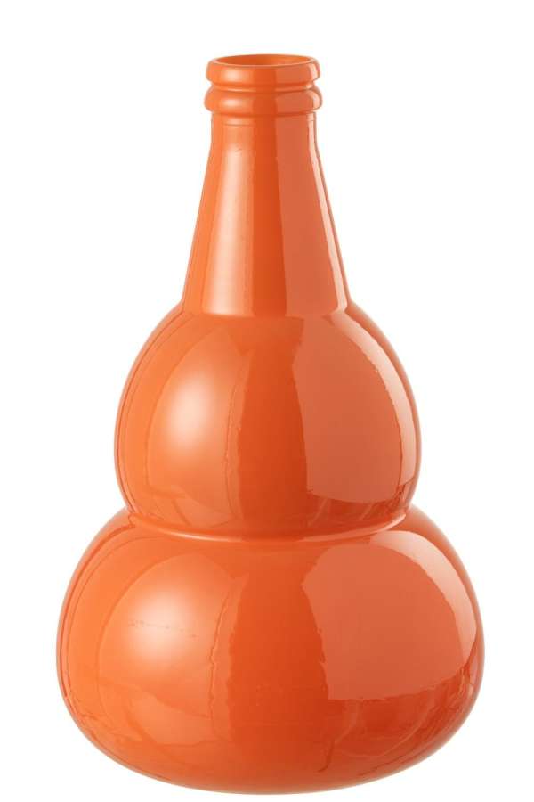 VASE COCOON GLASS ORANGE