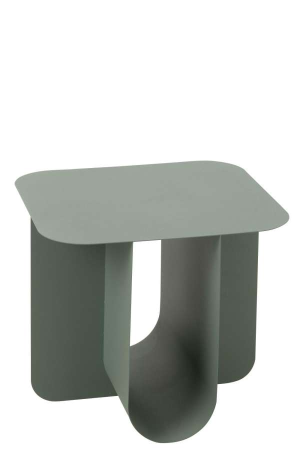 SIDE TABLE SQUARE METAL GREEN