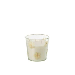 SCENTED CANDLE FLOWER GLASS TRANSPARENT SMALL-45HOURS