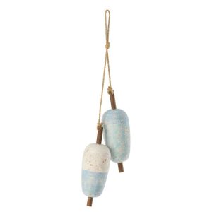 HANGER BUOY PAULOWNIA WOOD NATURAL/LIGHT BLUE