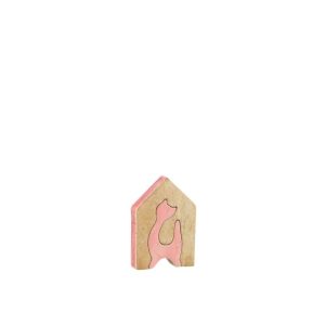 HOUSE CAT MANGO WOOD PINK/NATURAL SMALL