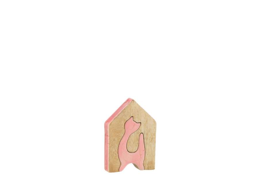 HOUSE CAT MANGO WOOD PINK/NATURAL SMALL