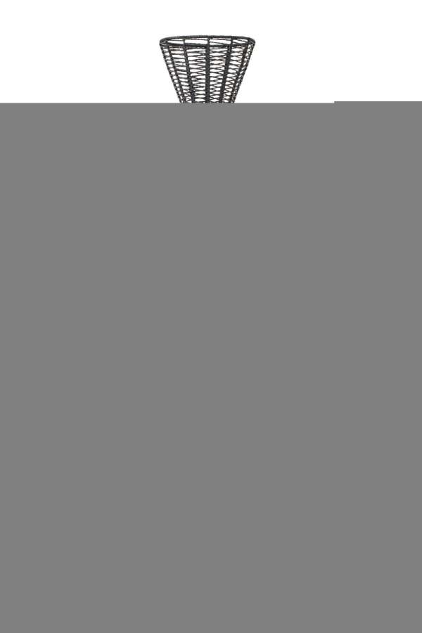 FLOOR LAMP ROPE METAL BLACK