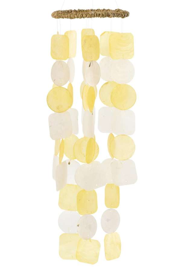 WIND CHIME LISA CAPIZ YELLOW