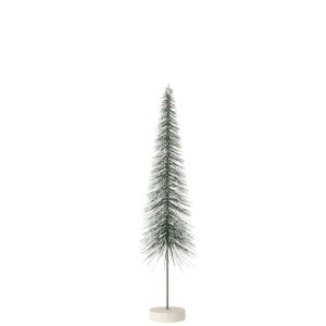 CHRISTMAS TREE DECO SNOW PLASTIC GREEN SMALL