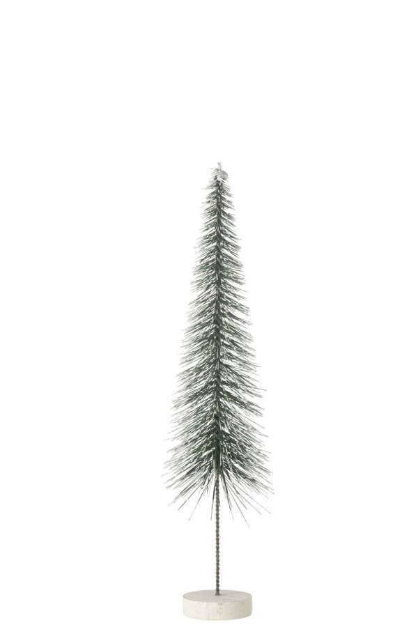 CHRISTMAS TREE DECO SNOW PLASTIC GREEN SMALL
