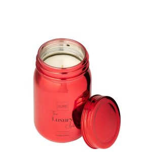 SCENTED CANDLE JAR GLASS RED-69H