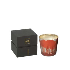 SCENTED CANDLE NOA FOREST SOYA RED/GOLD COLORED SMALL-50H