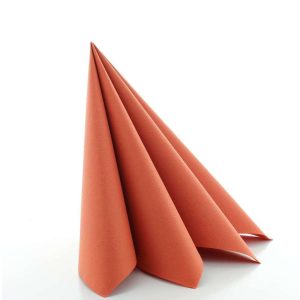 Serviett Tekstil 40X40Cm Terrakotta