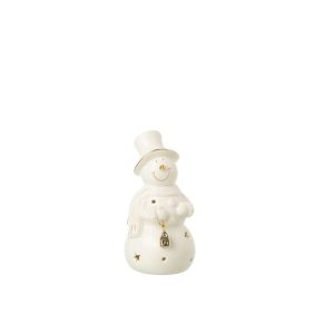 SNOWMAN LED PORCELAIN ECRU MEDIUM