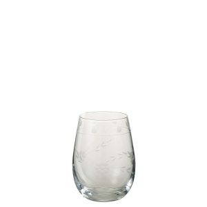 WATER GLASS ENGRAVED GLASS TRANSPARENT