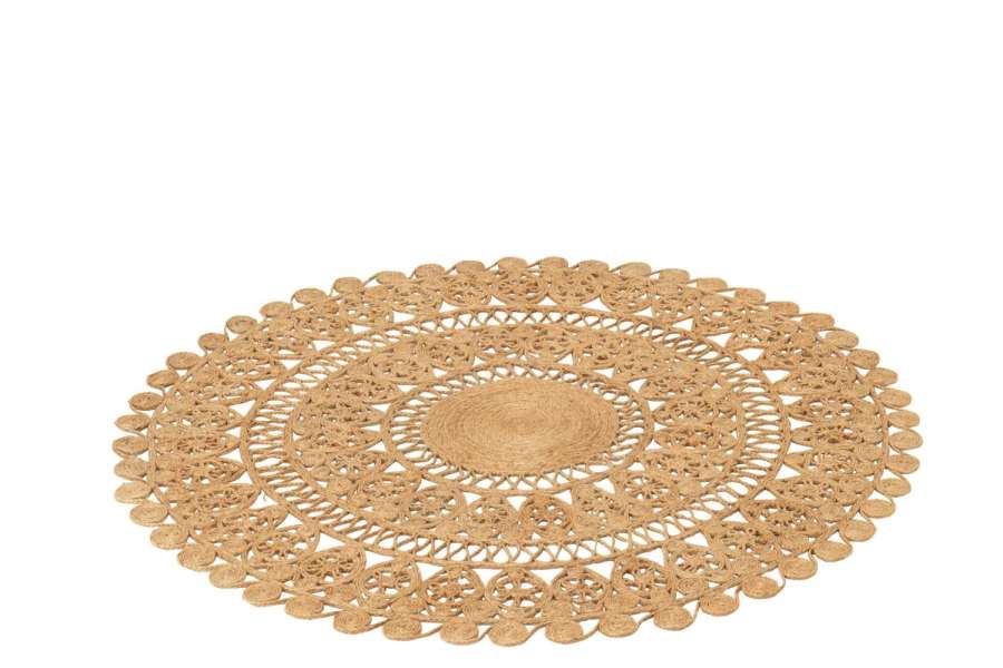 RUG ORIENTAL ROUND JUTE NATURAL LARGE