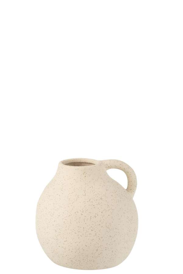 VASE JUG CERAMIC BEIGE SMALL