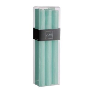 BOX 6 TABLE CANDLES AQUA -9H